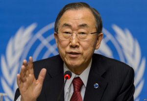 UN Secretary General Ban Ki-moon dismayed by the killing of opposition supporter Solo Sandeng of Gambia's United Democratic Party (UDP).