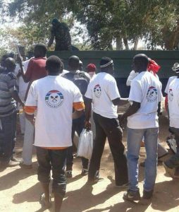 A convoy of UDP supporters 