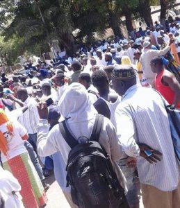 UDP supporters outside the high court in Banjul