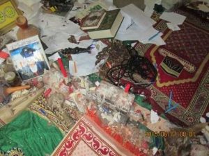 Fake faith healer Abdoulie Gassama - filthy room where he saw clients 