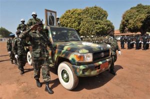 Army officials on parade 