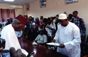 Adama Barrow presenting his nomination