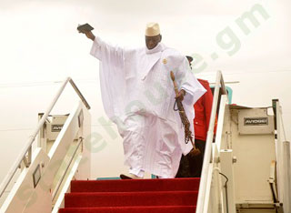 Jammeh arrives