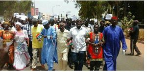 Gambia opposition UDP protest