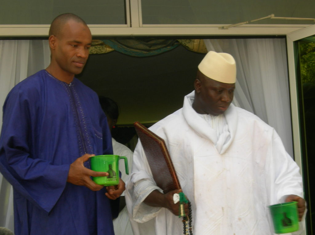 Lamin Gano and his godfather, Yahya Jammeh