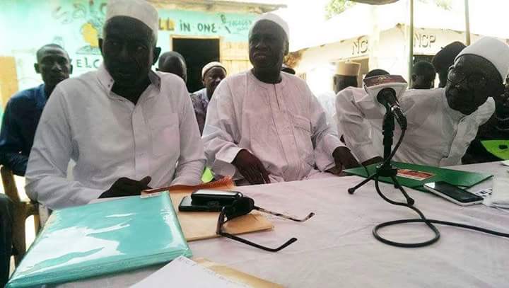 NCP executives, announcing DrLamin Bolong Bojang's candidacy for the Gambia's December 1 Presidential election.
